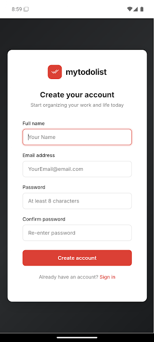 Mytodolist Screenshot 1