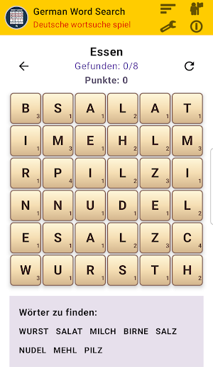German Word Search Screenshot 1