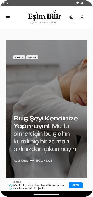Eşim Bilir: Karı & Koca Blogu Screenshot 1