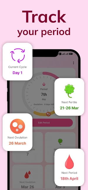 Her Cycle - Period Tracker Screenshot 1