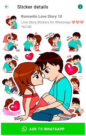 Romantic Love Story Stickers Screenshot 3