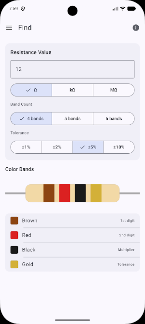 Resistor Code Calculator Screenshot 1