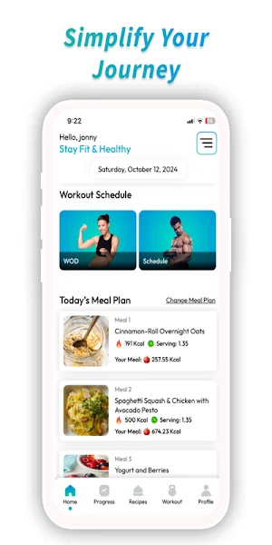 BodyRecomp: Meal & Workout Screenshot 0