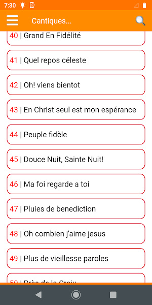 Cantiques et Hymnes Anciens Screenshot 2