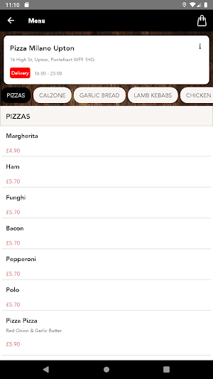 Pizza Milano Upton Screenshot 1