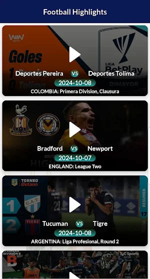 SportzFyTV : Live Football TV Screenshot 0