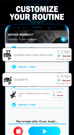 Dumbbell Workout Planner Screenshot 2