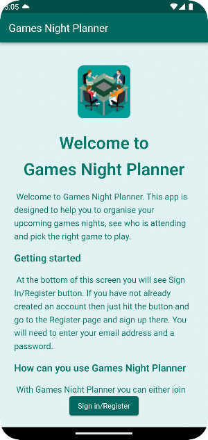 Games Night Planner Screenshot 0