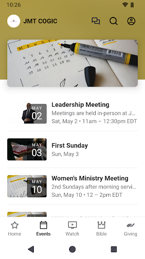 Jackson Memorial Temple COGIC Screenshot 1