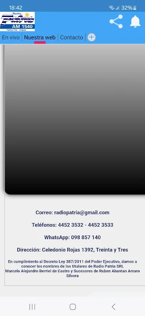 Radio Patria AM 1540 Screenshot 1