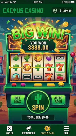 Cactus Casino Screenshot 1