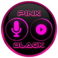 Flat Black and Pink Icon Pack