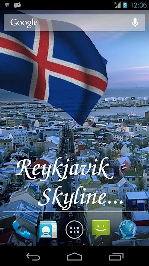 Iceland Flag Live Wallpaper Screenshot 2