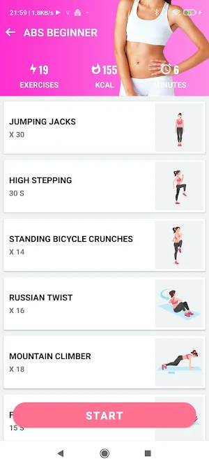 Female Fitness Belly Legs Butt Screenshot 2