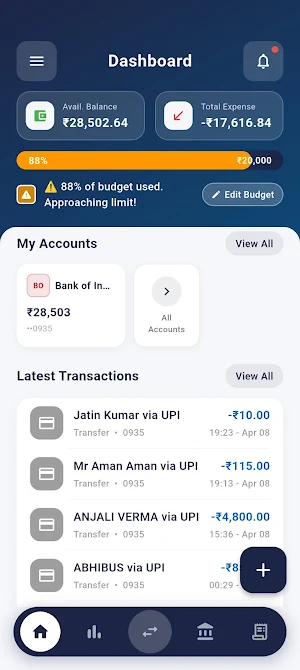DevoFin - Expense Tracker Screenshot 2