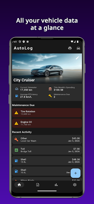 AutoLog: Vehicle Manager Screenshot 0