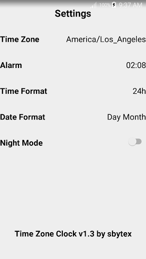 Time Zone Clock Screenshot 3