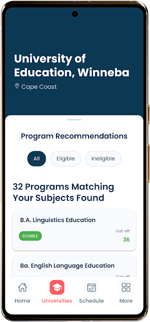 My UniPlan GH: WASSCE Tools Screenshot 3