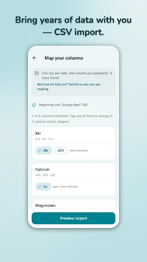 Stablereef: Reef Tank Log Screenshot 2
