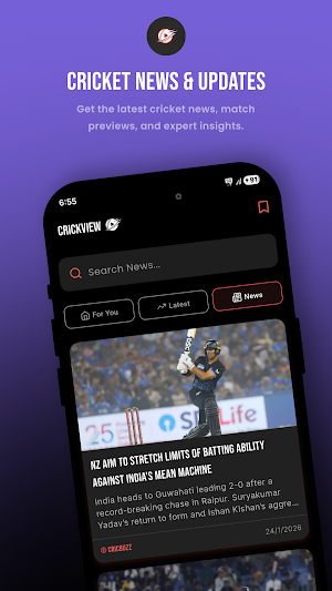 CrickView – Live & Highlights Screenshot 3