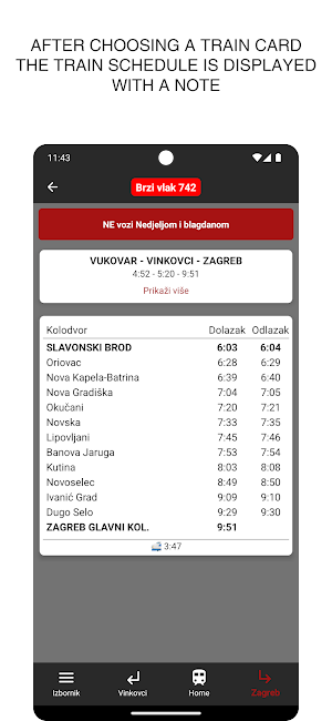 Slavonski Brod train timetable Screenshot 3