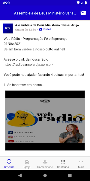 Assembléia de Deus Ministério Sansei Arujá Screenshot 2