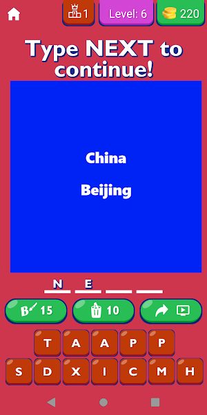 Country and Capital List Screenshot 2