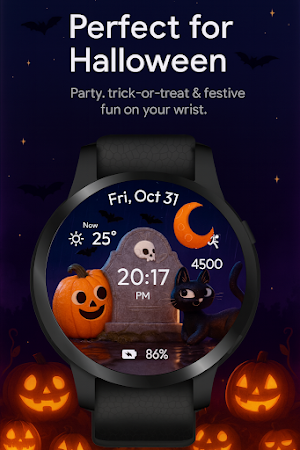 Spooky Pumpkin WatchFace Screenshot 1