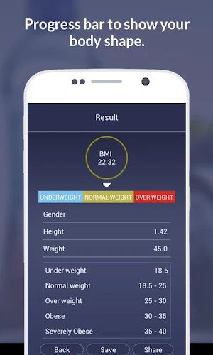 BMI Fitness Calculator Screenshot 2