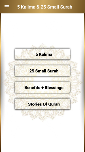 5 Kalima & 25 Small Surah (Full Offline) Screenshot 0