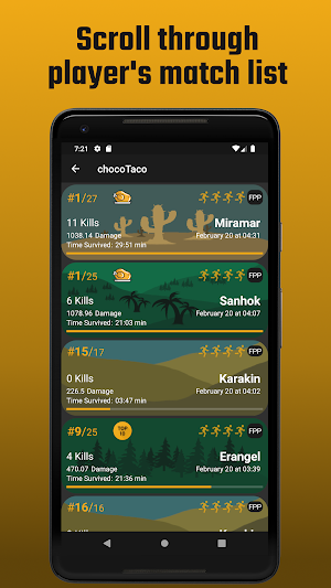 Chicken Tracker: Stats for PUBG Screenshot 2