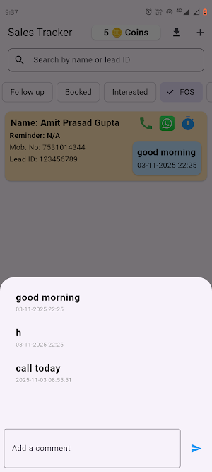 Sales Tracker Screenshot 2