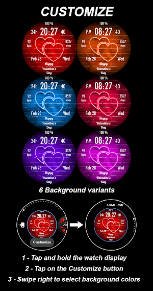 EY31 Valentine's WatchFace Screenshot 3