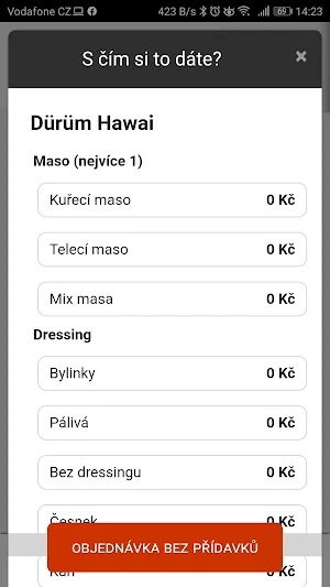 Kebab pizza Žatec Screenshot 2