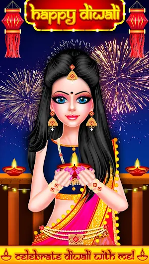 Indian Celebrity Fashion Doll Diwali Celebration Screenshot 2