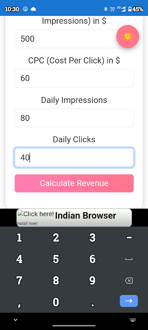 AdSense Revenue Calculator Screenshot 3