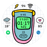 NW100한글: DIgital watch face