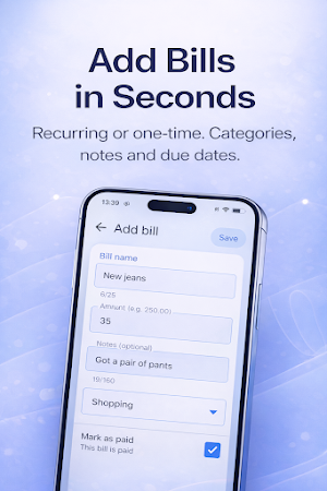 Billiary - Bill Tracker Screenshot 3