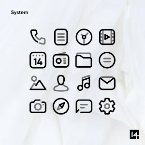 Aline Black: linear icon pack Screenshot 3