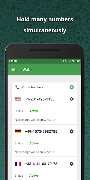 Wabi - Virtual Number for WhatsApp Business Screenshot 2