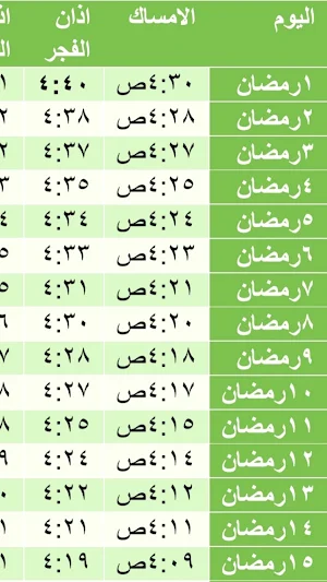 امساكية رمضان بغداد - العراق Screenshot 2
