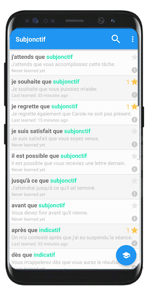Subjonctif - Study French Grammar Free and Fast Screenshot 0