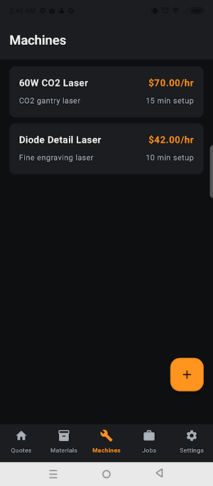 BeamQuote: Laser Job Quotes Screenshot 3