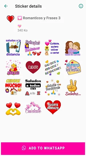 Stickers Romanticos WASticker Screenshot 1