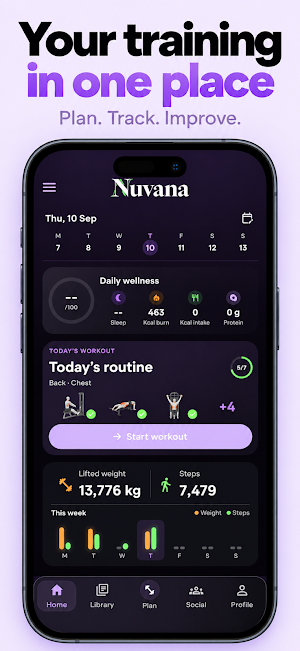 Nuvana: Gym & Workout Tracker Screenshot 0