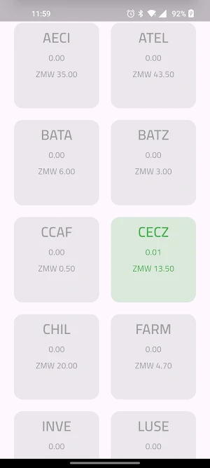 LUSE Investment Tracker Screenshot 1