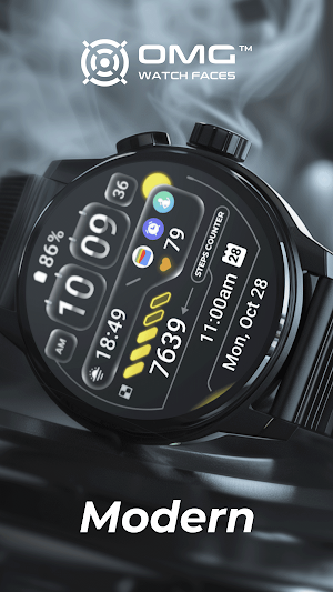 OMG 02 - Digital Watch Face Screenshot 0