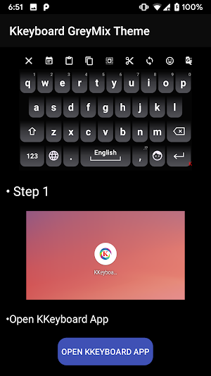 KKeyboard GreyMix Theme Screenshot 3