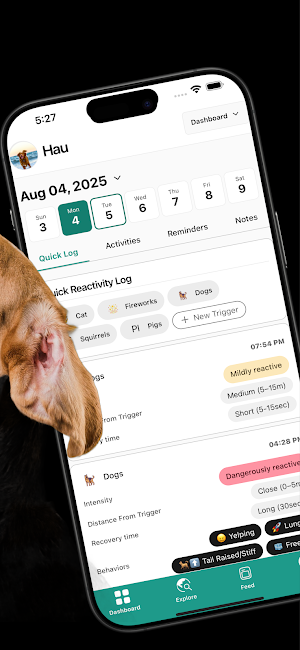 Reacpaw: Reactive Dog Tracker Screenshot 1