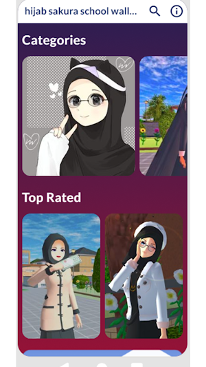 hijab sakura school wallpaper Screenshot 0